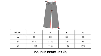 DOUBLE DENIM JEANS